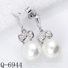 Latest Styles Pearl Earrings 925 Silver (Q-6944)